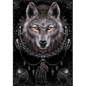    Spiral ~ Wolf Dreams ~ 30 X 40 Fabric Poster