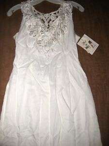 JESSICA McCLINTOCK Bridal Dress size 10 white rayon NEW  