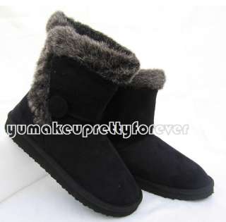 Size 7.5 Women Boots Mid Calf Sheepskin FurLining Snow Eskimo Winter 