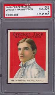 1915 Cracker Jack #88 Christy Mathewson New York PSA 8 Well Centered 