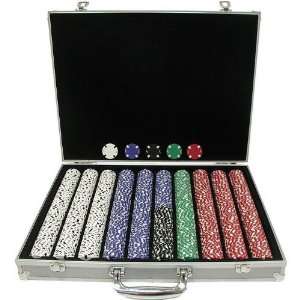 1000 pc Big Slick Texas Holdem Poker Chip Set w/ Alum 