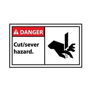 Graphic Machine Labels   Danger Cut/Sever Hazard  