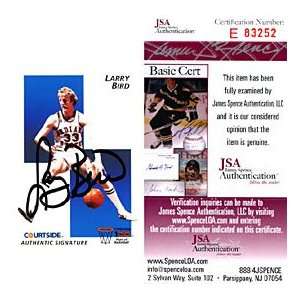 Larry Bird Autographed / Signed 1992 Courside Card (James Spence)