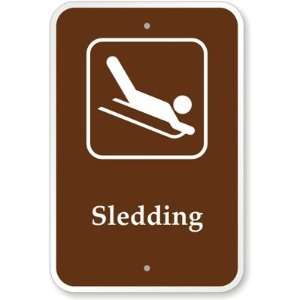  Sledding (with Graphic) High Intensity Grade Sign, 18 x 