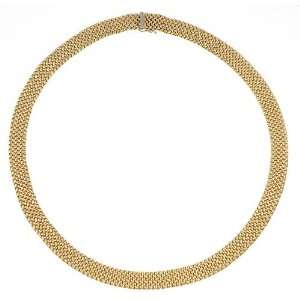  14k Yellow Mesh Flat 9mm   18 Inch Necklace   JewelryWeb 