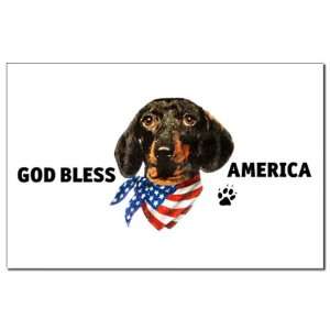  Mini Poster Print God Bless America Wiener Dog Dachshund 