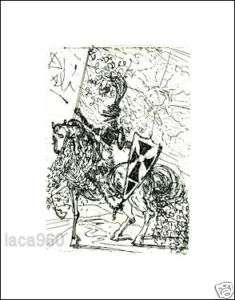 Salvador DALI(Spanish) El Cid On Horse P/Signed Etching  