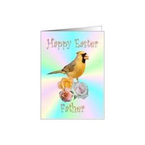  Father Happy Easter Cardinal Roses Card Health & Personal 