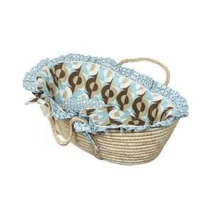  Cocoa Blue Moses Basket Baby