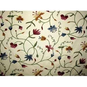  Crewel Fabric Butterfly Sweet Pine Cotton