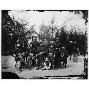   Gamble and staff at Camp Stoneman, the cavalry depot