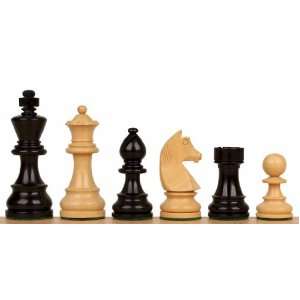  German Staunton Chess Set in Ebonized Boxwood & Boxwood 