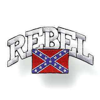 REBEL & Confederate Flag Embroidered PATCH Civil War  