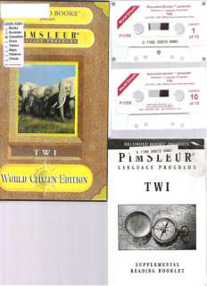 Pimsleur TWI LANGUAGE COURSE World Edition Tapes +  