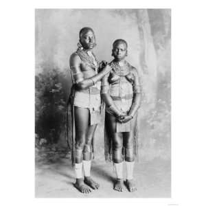  Wakamba Girls in Native Dress Photograph   Africa Giclee 