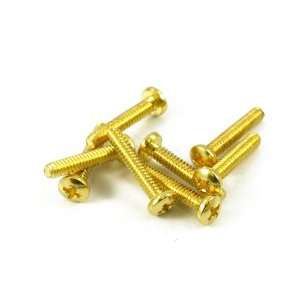 SINGLE COIL PICKUP GOLD SCREWS ( 8 ) Musical Instruments