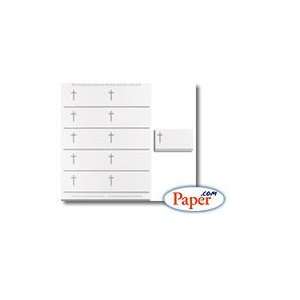  Masterpiece Simple Silver Cross Business Card   25 Sheets 