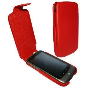   Red Leather Case for HTC Google Nexus One Cell Phones & Accessories