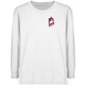  NCAA UIC Flames Youth White Chest Hit Logo Long Sleeve T 