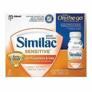 Similac Sensitive Infant Formula, Ready to Feed, 8 oz Bottles  6 Pack
