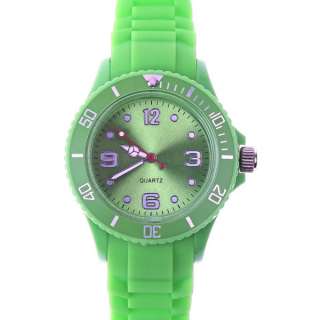 Classic Gel Stylish Silicon Ice Jelly Strap Unisex Wrist Watch Men 