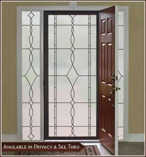   Door Film with Leaded Glass Look   Static Cling 605690141424  
