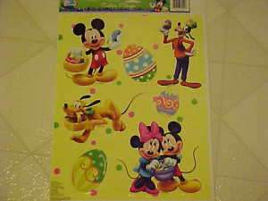 NEW DISNEY MICKEY MOUSE & FRIENDS EASTER WINDOW CLINGS  