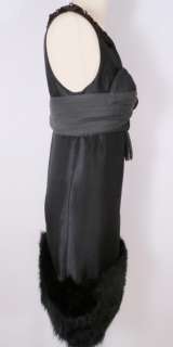 PROENZA SCHOULER wool/silk blend dress w shearling hem  