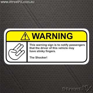 THE SHOCKER Visor Warning sticker decal by STREETFXX  