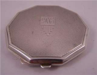 VINTAGE ENGLISH STERLING SILVER POWDER COMPACT**  