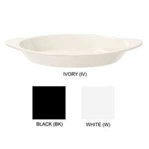 Side Dish, Oval, 10 Oz, 8 1/2 X 4 1/2, Curved, Melamine, Ivory (2 