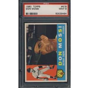  1960 Topps 418 Don Mossi PSA MINT 9 Sports Collectibles