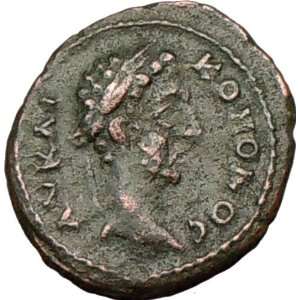 COMMODUS Nicopolis ad Istrum Rare Authentic Ancient Roman Coin SERPENT 