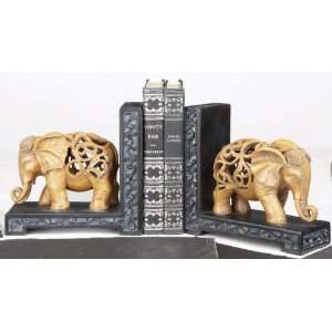  Pack of 4 Antique Style Finish Elephant Bookends