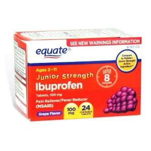   Strength Ibuprofen Compare to Motrin Junior Strength 100 mg 24 tablets
