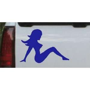 Sexy Mud Flap Women Car Window Wall Laptop Decal Sticker    Blue 18in 