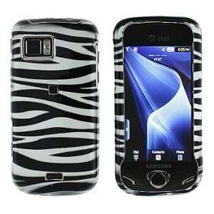 Samsung A897/Mythic Black Zebra Skin Hard Case Cover Protector (free 