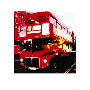    Red Bus, London Giclee Poster Print by Tosh , 24x32