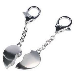  Broken Heart Duo Keyring Novelty Romantic Key Holder Chain 