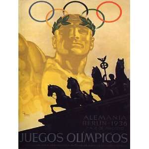   BERLIN JUEGOS OLIMPICOS VINTAGE POSTER CANVAS REPRO