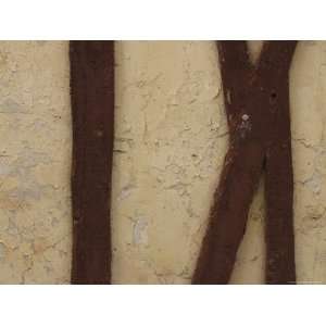  Close up of a Concrete Wall with Cracked Beige Paint and 