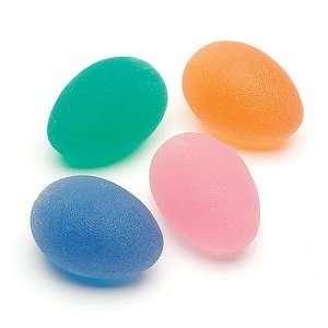 Egg Shaped Hand Exercisers.   Package of 10, Medium (blue)