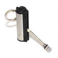   Cigarette Matchbox Keyring Lighter Gadget Round Shape Mental Case Gift