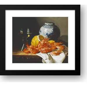 Shrimps, a Peeled Lemon, a Glass of Wine 24x21 Framed Art 