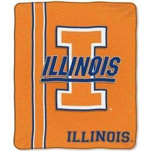  Illinois Fighting Illini 50x60in Plush Throw Blanket 