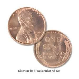  1950 D US Penny   Lincoln Wheat Coin 