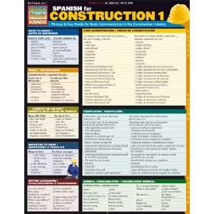  BarCharts  Inc. 9781423208860 Spanish For Construction 1 