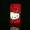 Hello Kitty Silicone Case Cover For iPhone 4 4G Black  