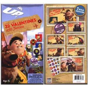  Disneys UP 32 Valentines with Tattoos Toys & Games
