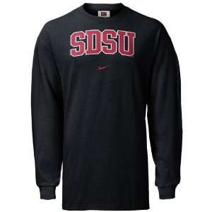 Nike San Diego State Aztecs Black Classic College Long Sleeve T shirt 
